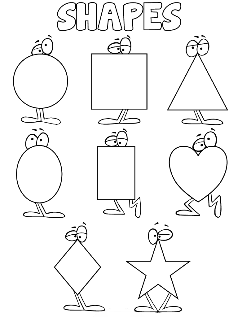 shapes coloring page