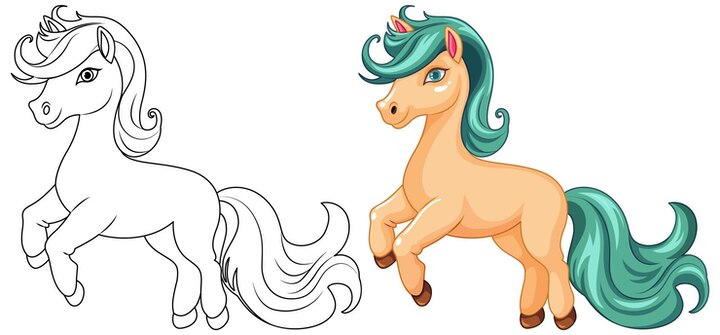 Little poney Unicorn coloring pages